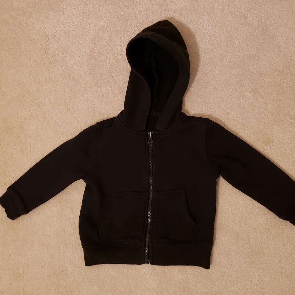 3/$15 George Hooded Full Zip Sweatshirt Black 3T